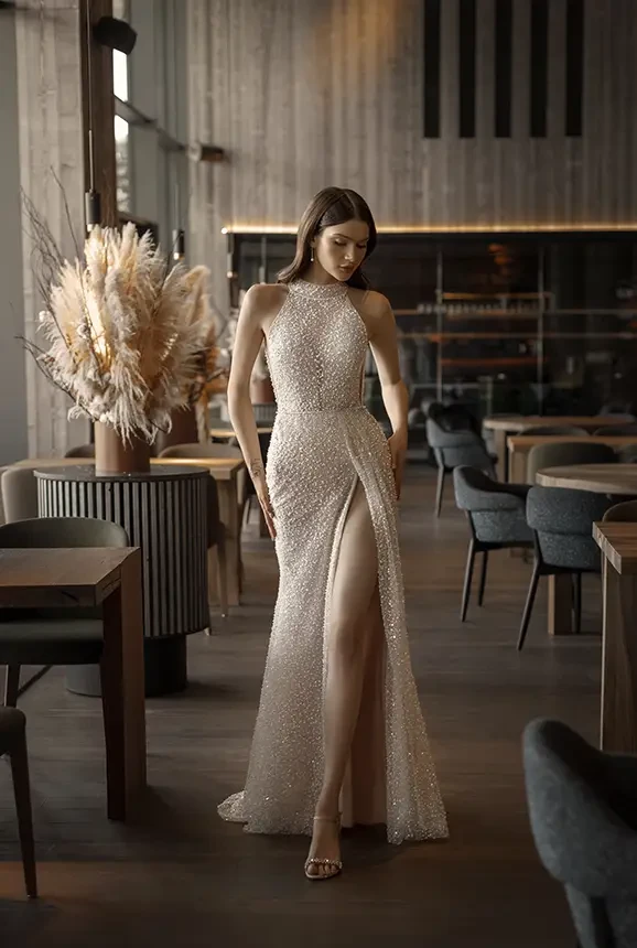 Beaded A-Line Bridal Gown